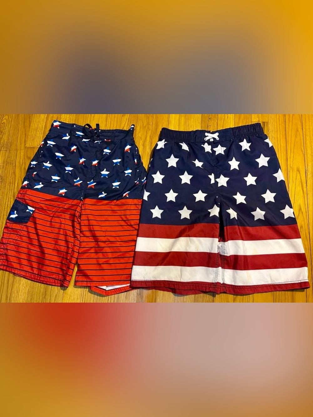 Boys Large 12/14 Patriotic Swim Trunks! July 4th! EUC no signs of wear!!